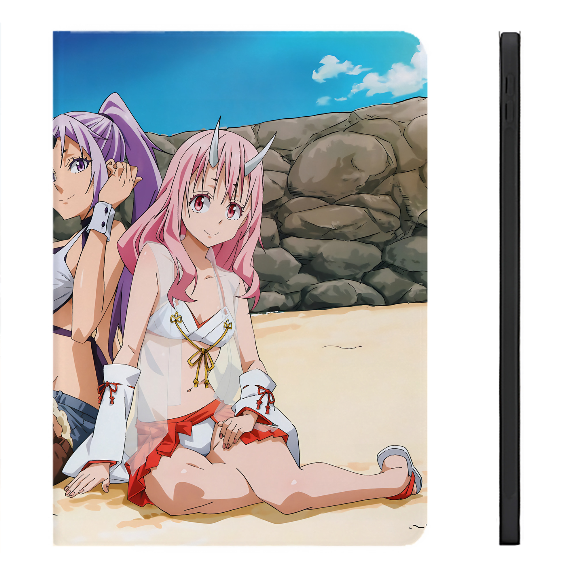 （画像用） 転スラ Regarding Reincarnated to Slime IPadケース ペンホルダー付き ブックスタイルデザイン
